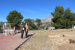 El Alcalde visita las obras en el Colegio de Bermejo